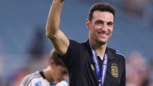 Lionel Scaloni, Head Coach of Argentina celebrates after the CONMEBOL Copa America 2024 Final match between Argentina and Colombia at Hard Rock Stadium on July 15, 2024.
