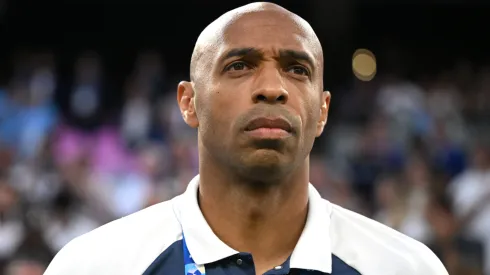 Thierry Henry, Head Coach of Team looks on prior to the Men's group A match between France and United States during the Olympic Games Paris 2024.