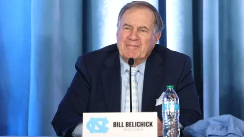 Head Coach Bill Belichick of the North Carolina Tar Heels speaks to the media during a press conference on December 12, 2024 in Chapel Hill, North Carolina.