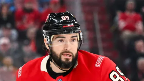 Drew Doughty #89 of Team Canada skates during the first period against Team Sweden in the 2025 NHL 4 Nations Face-Off at the Bell Centre on February 12, 2025 in Montreal, Quebec, Canada. Team Canada defeated Team Sweden 4-3 in overtime.