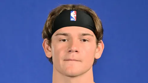 Mac McClung #8 of the Orlando Magic poses during the 2024 Orlando Magic Media Day