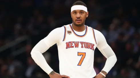 Carmelo Anthony playing with the New York Knicks against the Toronto Raptors on February 27, 2017.