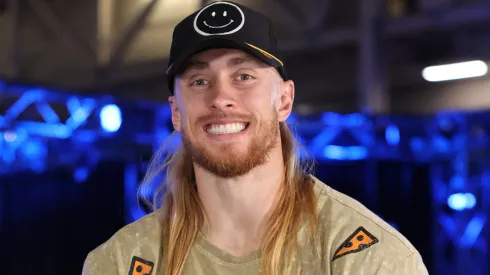 George Kittle at SiriusXM at Super Bowl LIX on February 06, 2025 in New Orleans, Louisiana.