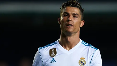 Cristiano Ronaldo playing with Real Madrid against Villarreal on May 19, 2018.