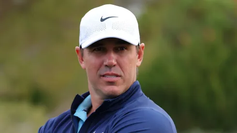 Brooks Koepka of LIV Golf looks on before The Showdown: McIlroy and Scheffler v DeChambeau and Koepka at Shadow Creek Golf Course on December 16, 2024 in Las Vegas, Nevada.