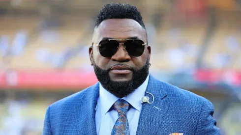 David Ortiz looks on during batting practice ahead of Game One of the 2024 World Series at Dodger Stadium on October 25, 2024 in Los Angeles, California.