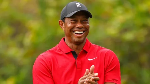 Tiger Woods of the United States during the final round of the PNC Championship at The Ritz-Carlton Golf Club on December 17, 2023.