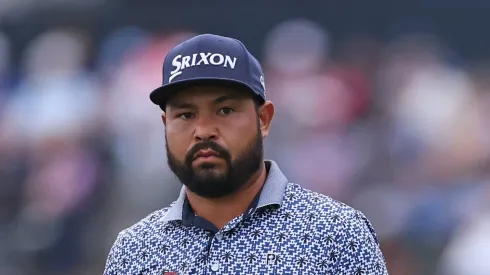 J.J. Spaun of the United States looks on from the 16th green during the final round of THE PLAYERS Championship on the Stadium Course at TPC Sawgrass on March 16, 2025 in Ponte Vedra Beach, Florida.