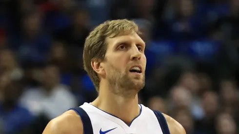 Dirk Nowitzki #41 of the Dallas Mavericks at American Airlines Center