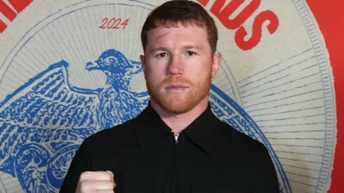 Saul Canelo Alvarez arrives prior to the RING Magazine Awards at Old Royal Naval College on January 11, 2025 in London, England.