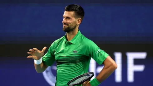 Novak Djokovic of Serbia during the 2025 Miami Open