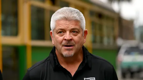 Head Coach Todd McLellan watches on during a NHL International Series Media Opportunity at Parliament House on September 18, 2023 in Melbourne, Australia.