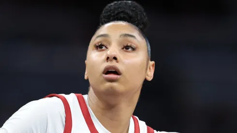 JuJu Watkins #12 of the USC Trojans in the game against the UCLA Bruins during the Big Ten Women's Basketball Tournament – Championship game at Gainbridge Fieldhouse on March 09, 2025 in Indianapolis, Indiana.