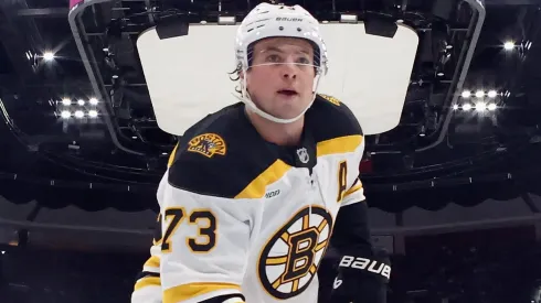 Charlie McAvoy #73 of the Boston Bruins skates against the Florida Panthers at Amerant Bank Arena on January 11, 2025 in Sunrise, Florida.