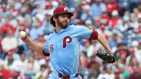 Jordan Romano #68 of the Philadelphia Phillies throws a pitch in the eighth inning during a game against the Colorado Rockies at Citizens Bank Park on April 3, 2025 in Philadelphia, Pennsylvania. The Phillies won 3-1.