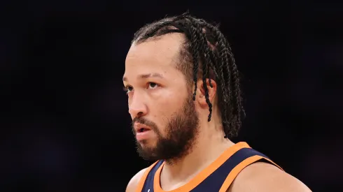 Jalen Brunson #11 of the New York Knicks looks on against the Philadelphia 76ers