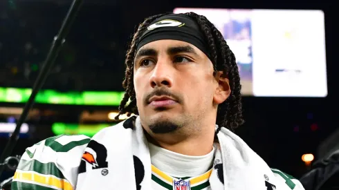 Jordan Love #10 of the Green Bay Packers walks off the field after defeating the Seattle Seahawks 30-13 at Lumen Field on December 15, 2024 in Seattle, Washington.