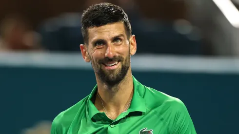 Novak Djokovic during the 2025 Miami Open