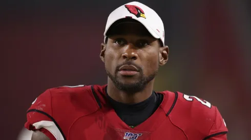 Cornerback Patrick Peterson #21 of the Arizona Cardinals watches from the sidelines during the NFL preseason game against the Los Angeles Chargers at State Farm Stadium on August 08, 2019 in Glendale, Arizona. The Cardinals defeated the Chargers 17-13.