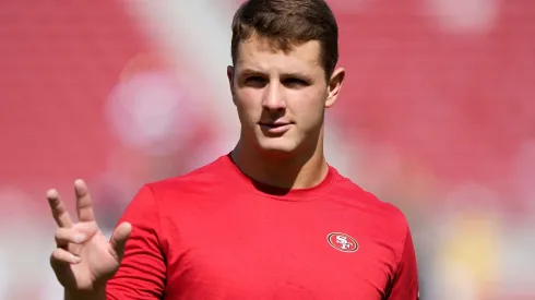 Brock Purdy #13 of the San Francisco 49ers warms up prior to a game against the Arizona Cardinals at Levi's Stadium on October 01, 2023 in Santa Clara, California.