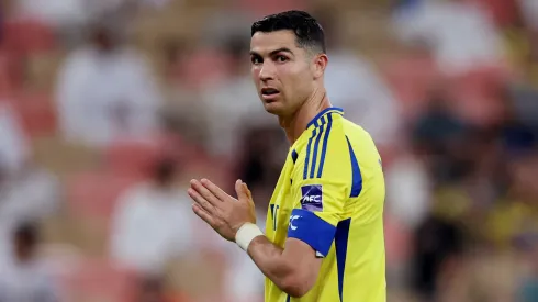 Cristiano Ronaldo of Al Nassr reacts during the AFC Champions League Elite Semi Final