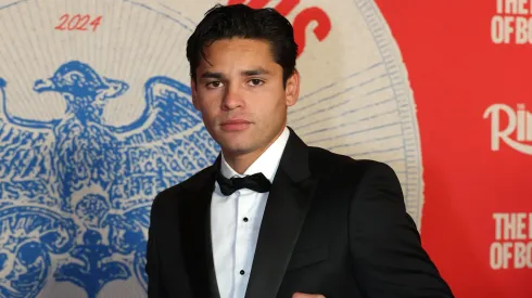 Ryan Garcia arrives prior to the RING Magazine Awards at Old Royal Naval College on January 11, 2025 in London, England.