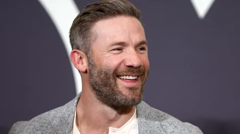 Former NFL player and FOX NFL Kickoff analyst Julian Edelman speaks to the media during FOX Sports Media Day at Ernest N. Morial Convention Center on February 06, 2025 in New Orleans, Louisiana.