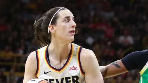 Caitlin Clark during Indiana Fever's friendly match against Brazil