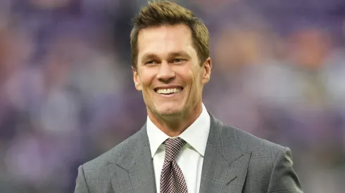 Former NFL player Tom Brady looks on prior to a game between the Green Bay Packers and the Minnesota Vikings at U.S. Bank Stadium on December 29, 2024 in Minneapolis, Minnesota.