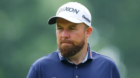 Shane Lowry of Ireland looks on while playing the 11th hole prior to the PGA Championship at Quail Hollow Country Club on May 14, 2025.