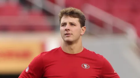Brock Purdy #13 of the San Francisco 49ers looks on before the game against the Detroit Lions