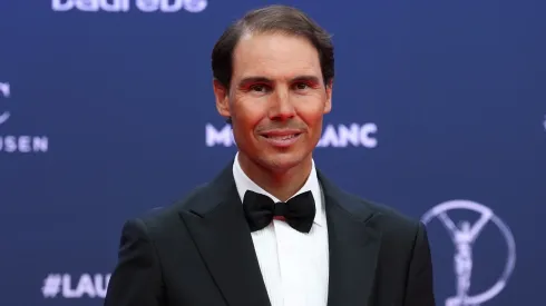Rafa Nadal poses at the Laureus World Sports Awards Madrid 2025 at Galería de Cristal on April 21, 2025 in Madrid, Spain.