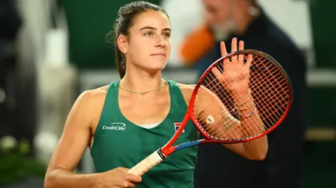 Emma Navarro of United States celebrates her victory against Madison Keys of United States in the Women's Singles third round match during Day Seven of the 2024 French Open.