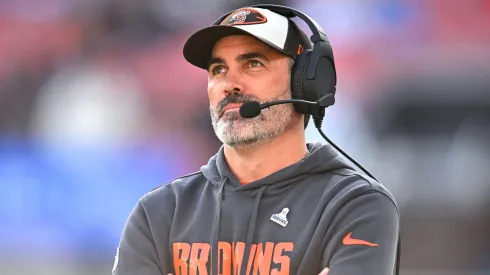 Head coach Kevin Stefanski of the Cleveland Browns looks on during the fourth quarter against the Los Angeles Chargers at Huntington Bank Field on November 03, 2024 in Cleveland, Ohio.