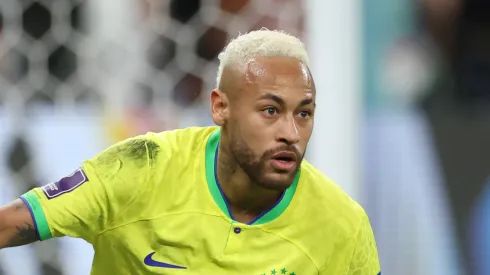 Neymar of Brazil reacts during the FIFA World Cup Qatar 2022 quarter final match between Croatia and Brazil
