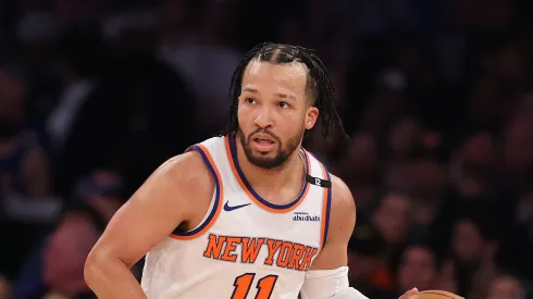 Jalen Brunson #11 of the New York Knicks in action against the Indiana Pacers during Game 5 of the Eastern Conference Finals at Madison Square Garden