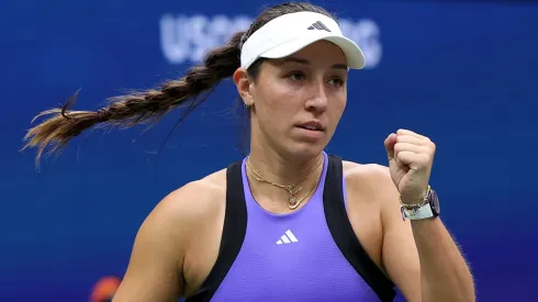 Jessica Pegula of the United States celebrates match point against Jessica Bouzas Maneiro of Spain during their Women's Singles Third Round match on Day Six of the 2024 US Open.