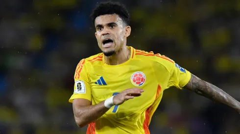 Luis Diaz of Colombia reacts during the South American FIFA World Cup 2026 Qualifier match between Colombia and Ecuador at Roberto Melendez Metropolitan Stadium on November 19, 2024 in Barranquilla, Colombia.