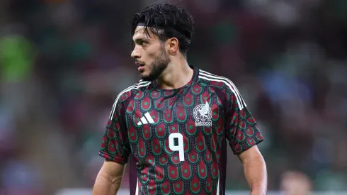 Raul Jimenez of Mexico looks on during an International friendly match between Mexico and the United States at Akron Stadium on October 15, 2024 in Zapopan, Mexico.