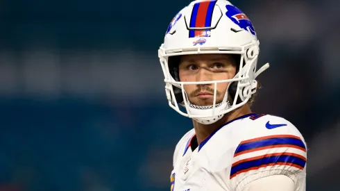 Josh Allen #17 of the Buffalo Bills in action against the Miami Dolphins at Hard Rock Stadium on September 12, 2024 in Miami Gardens, Florida.