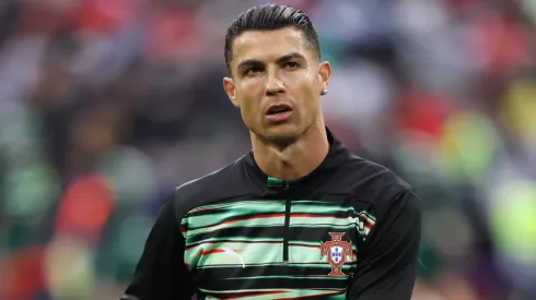 Cristiano Ronaldo of Portugal warms up prior to the UEFA Nations League 2025 final match between Portugal and Spain at Munich Football Arena on June 08, 2025 in Munich, Germany.