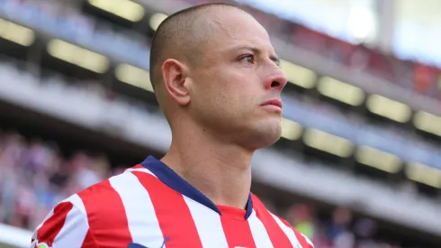 Javier Hernandez of Chivas walks onto the pitch for the 5th round match between Chivas and Queretaro as part of the Torneo Clausura 2025 Liga MX at Akron Stadium on February 1, 2025 in Zapopan, Mexico.