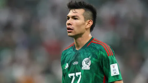 Hirving Lozano of Mexico reacts during the FIFA World Cup Qatar 2022 Group C match between Saudi Arabia and Mexico.