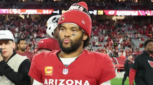 Kyler Murray #1 of the Arizona Cardinals walks on the field following the NFL game against the San Francisco 49ers at State Farm Stadium on January 05, 2025 in Glendale, Arizona. The Cardinals defeated the 49ers 47-24.