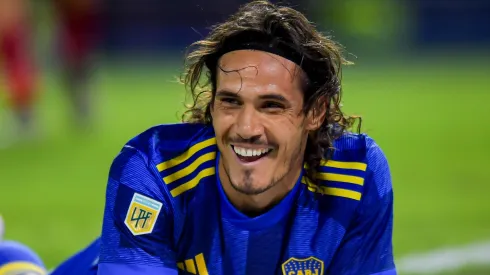Edinson Cavani of Boca Juniors reacts during a Copa de la Liga 2024 group B match between Boca Juniors and Belgrano at Estadio Alberto J. Armando on March 03, 2024.
