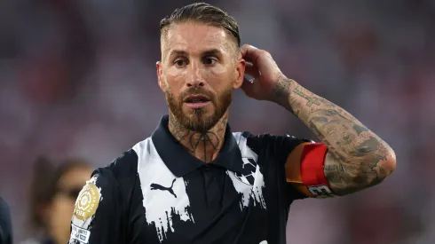 Monterrey player Sergio Ramos reacts during the FIFA Club World Cup 2025 group E match vs River Plate
