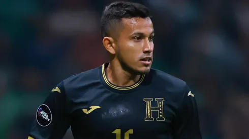 Edwin Rodriguez of Honduras controls the ball during the CONCACAF Nations League match between Mexico and Honduras at Nemesio Diez Stadium on November 19, 2024 in Toluca, Mexico