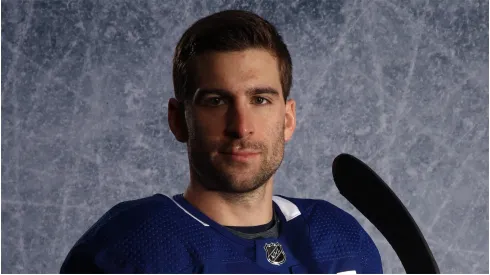 John Tavares #91 of the Toronto Maple Leafs poses for a portrait during the 2019 NHL All-Star weekend at SAP Center on January 26, 2019 in San Jose, California.
