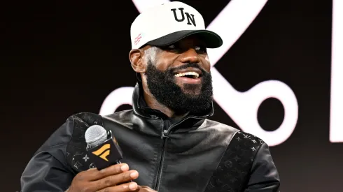 LeBron James speaks onstage at Fanatics Fest NYC 2025 at Javits Center on June 21, 2025 in New York City.