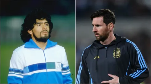 Diego Maradona and Lionel Messi
